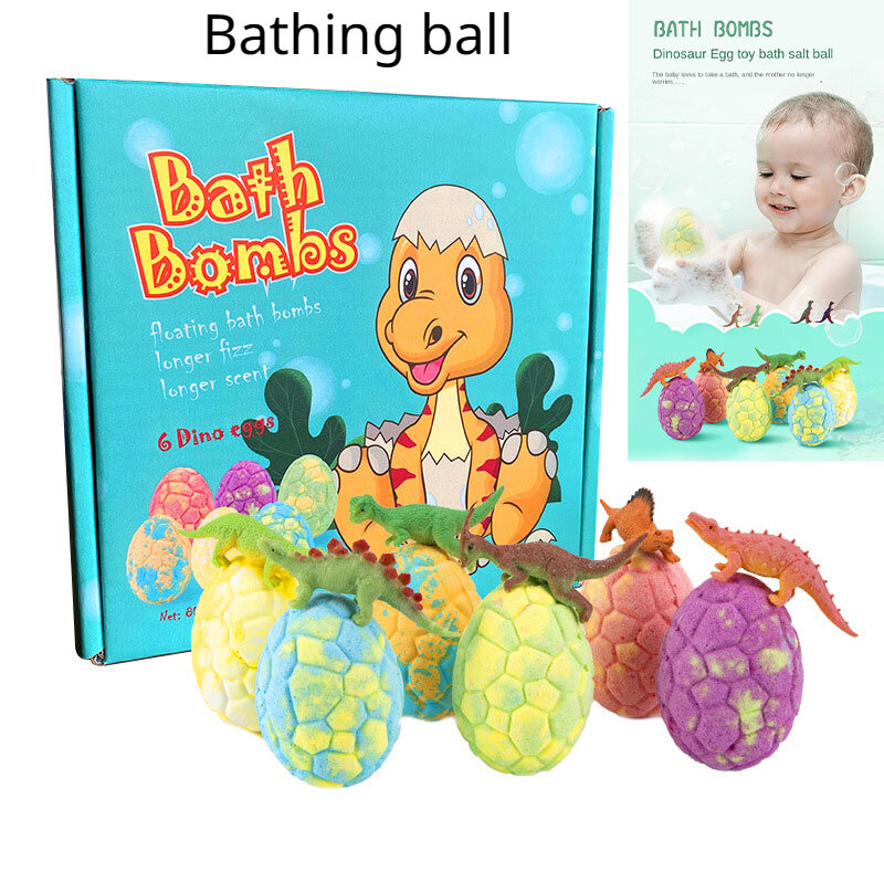 80g Dinosaur Egg Explosion Bath Salt Ball Bubble Bath Ball delicato e sbiancante che ti consente di godere di un meraviglioso bagnoschiuma