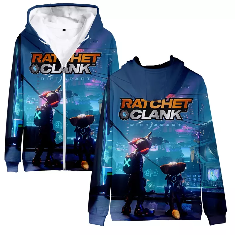 Ratchet & Clank 3D Print Zipper Hoodie Cool Fashion Men/Women/Kids Long Sleeve Hoodies Sweatshirt Casual Cosplay Jacket Clothes
