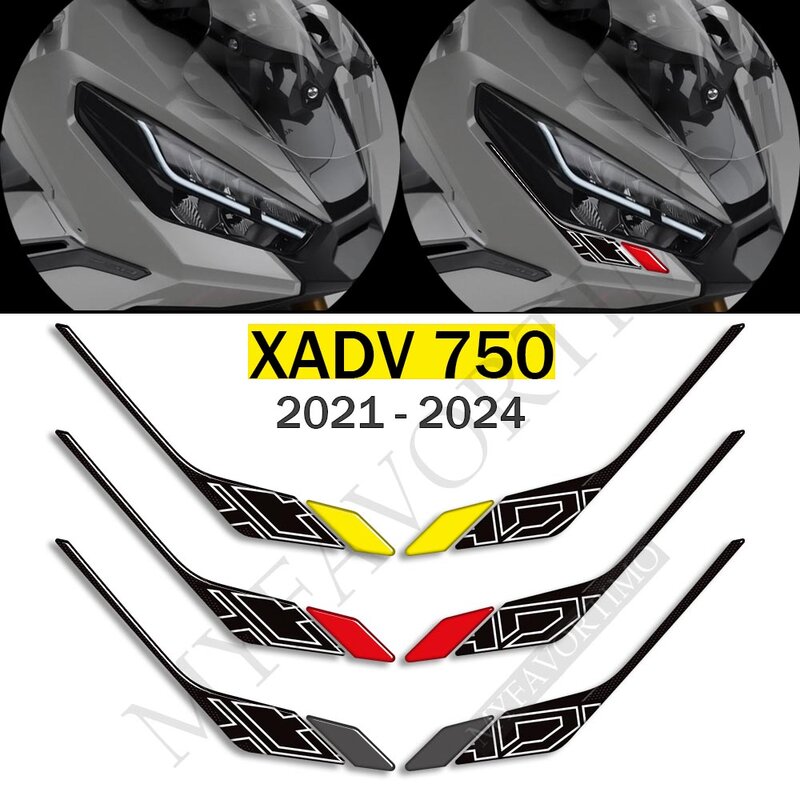 Stiker kaca depan untuk Honda X-ADV XADV750 X ADV 750, Stiker bantalan tangki sepeda motor, Kit kaca depan bodi Fender 2021 2022 2023 2024
