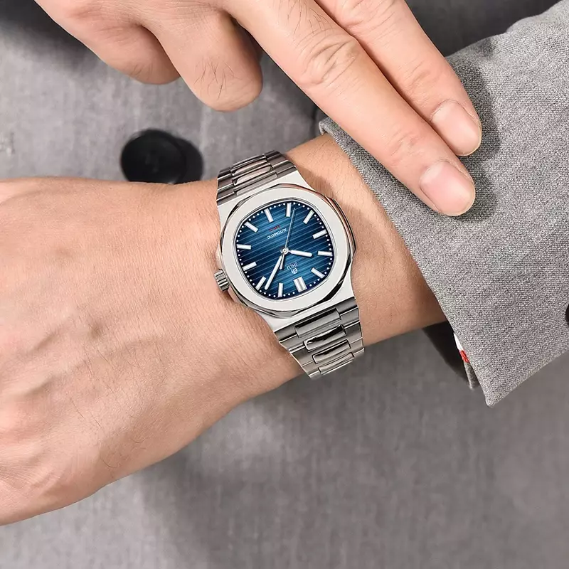 Nautilus Automatic Watch for Men, aço inoxidável, vidro de safira, relógio mecânico PP, alta qualidade, luxo, novo, 2022