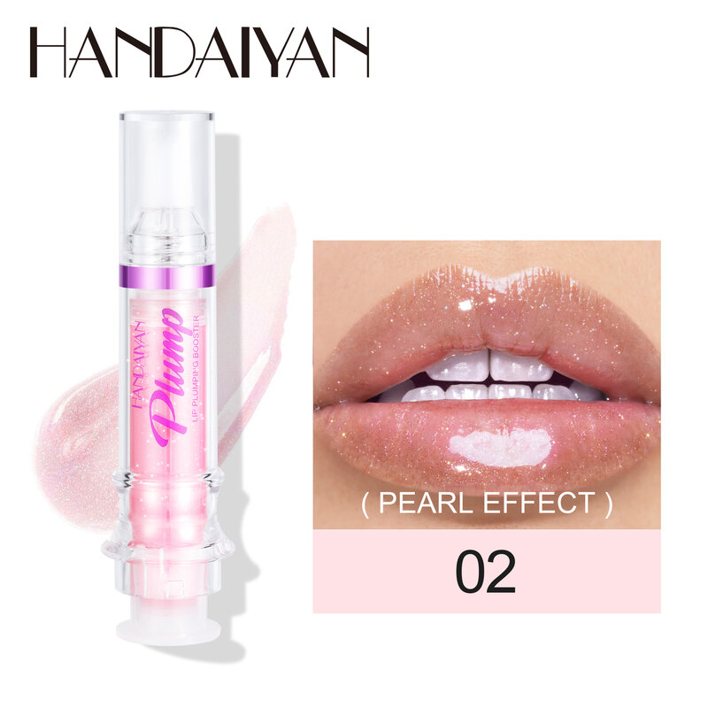 Handaiyan-pintalabios resistente al agua, lápiz labial Sexy con brillo rojo Nude, líquido, Aceite hidratante, maquillaje de brillo de labios