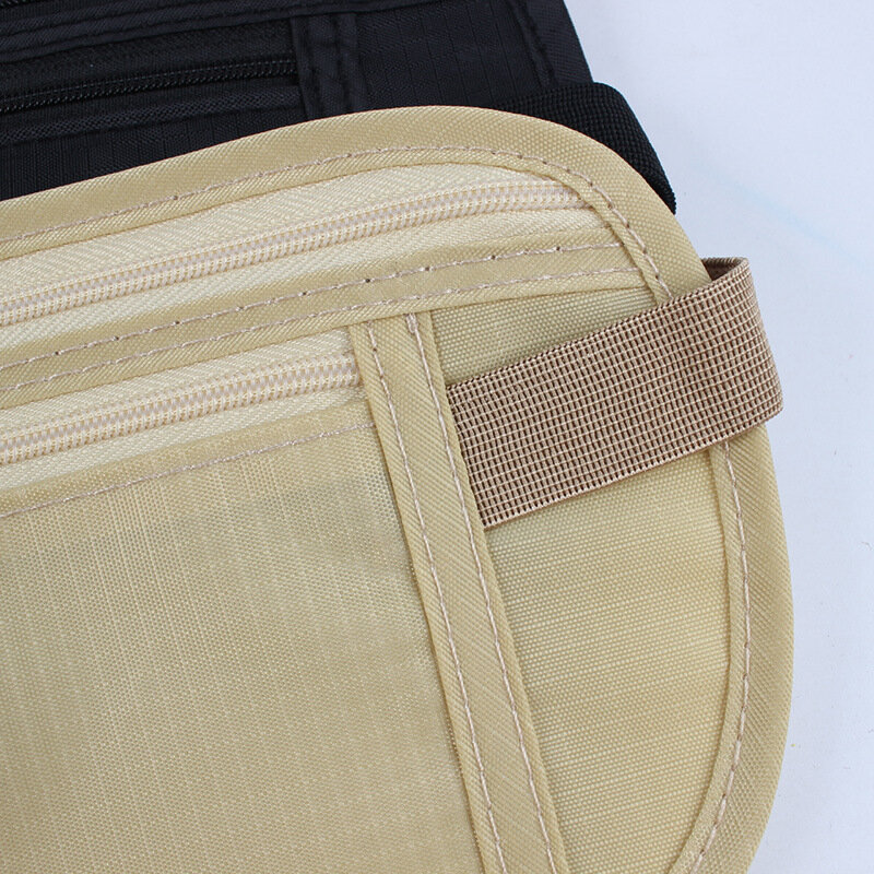 Ajustável Nylon Cintura Bag, Monocromático Running Bags, Sports Money Pouch, Armazenamento do telefone, Passaporte, Casual