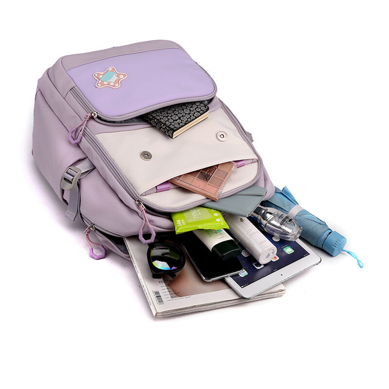 旅行用バックパック,10代の女の子用,大容量,防水,カジュアルスタイル