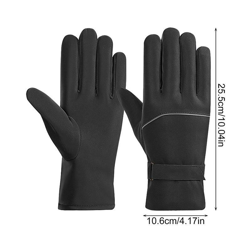 Winter Bike Gloves Snow Gloves Hiking Thermal Warm Gloves With Water Resistant And Screen Touch Features