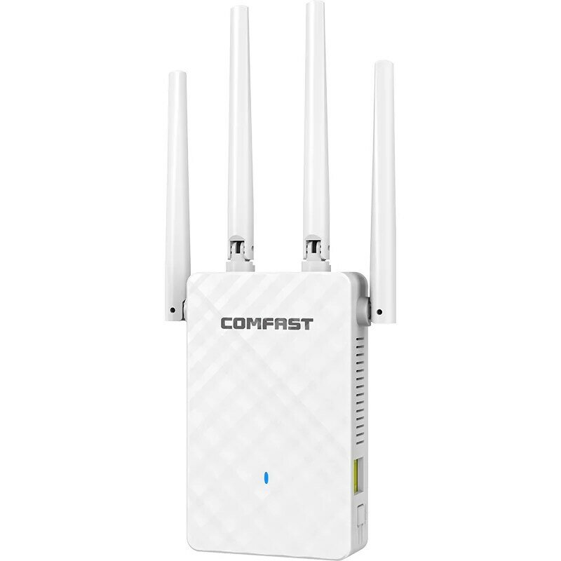 Wi-Fi Repetidor Router, Extensor de Alcance, 2.4GHz, Wi-Fi, Amplificador de Sinal, Impulsionador, Rede de Longo Alcance, 4 * 2dBi AP, 300m