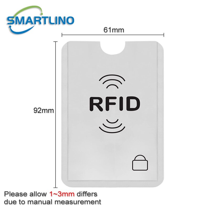 10 Stück Aluminium Anti-RFID-Karten halter NFC Blocking Reader Lock ID Bankkarte halter Fall Schutz Metall Kreditkarten etui