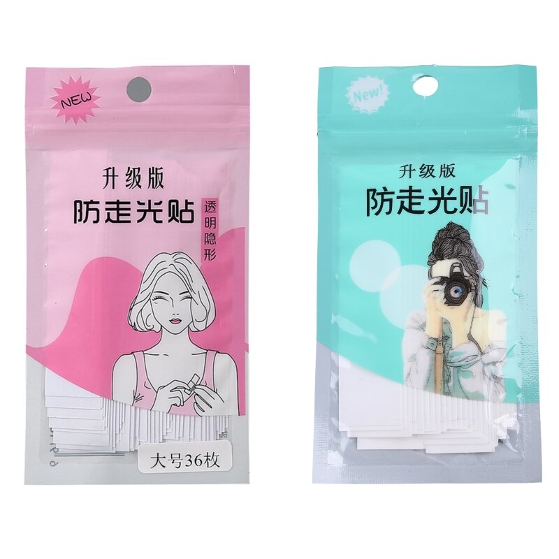36 Teile/paket Klares Doppelseitiges Klebeband für Frauen Kleidung Kleid Körper Haut Unterwäsche Riemen Anti-Rutsch Transparent