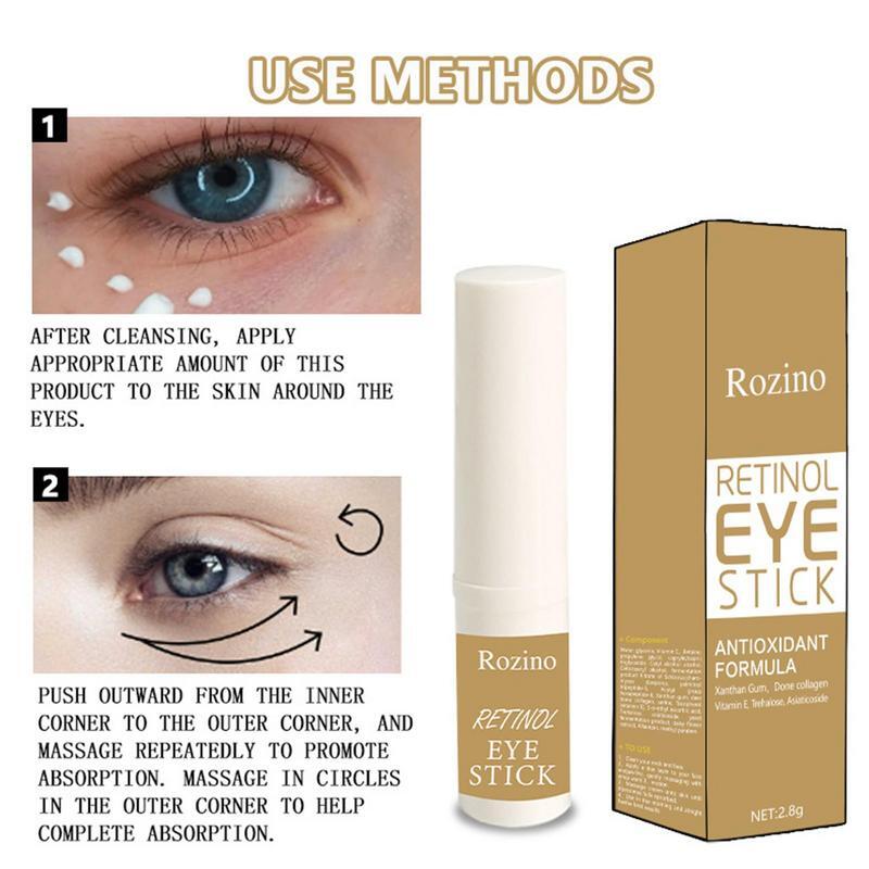 Crema iluminadora de ojos, palo hidratante de Retinol para ojos, 2,8g, Reduce las arrugas, crema reafirmante y calmante para la piel