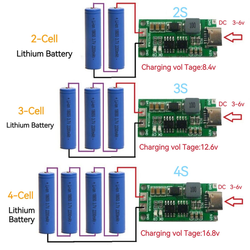 Зарядное устройство для литий-полимерных и литий-ионных аккумуляторов 8,4 в, 12,6 в, 16,8 в