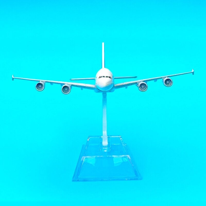 Modelo de aeronave metálica do Oriente Médio, A380 B747, escala aviação colecionável, ornamento diecast em miniatura, brinquedos de lembrança, 1:400