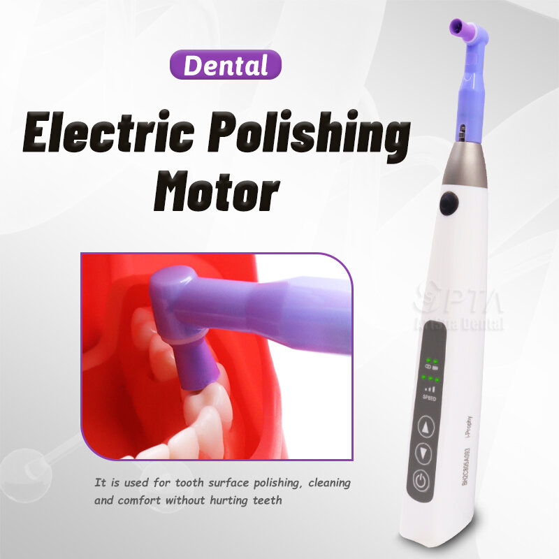 Elektrische Draadloze Hygiëne Profy Lage Snelheid Handstuk Vervangbare Tanden Oppervlak Polijsten Whitening Polijstmachine Bloem