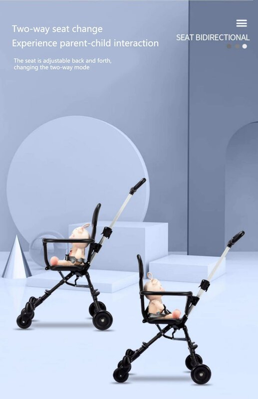 Детская коляска IMBABY, портативная коляска, легкая коляска, дорожная тележка для младенцев, складная четырехколесная детская коляска, двухсторонние сиденья