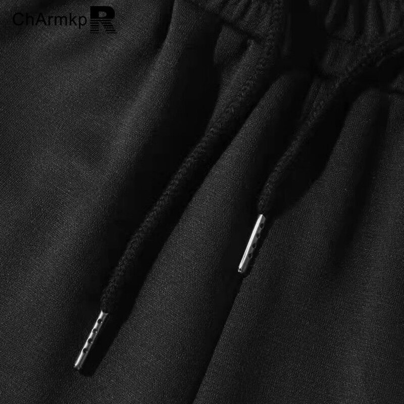 Summer ChArmkpR 2024 Men's Clothing Fashion Long Pants Geometric Pattern Patchwork Drawstring Pant Streetwear Trousers S-2XL