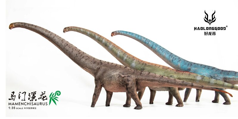 GRTOYS X HAOLONGGOOD 1/35 Mamenchisaurus Model zauropoda dinozaura kolekcja zwierząt scena dekoracja GK prezent urodzinowy
