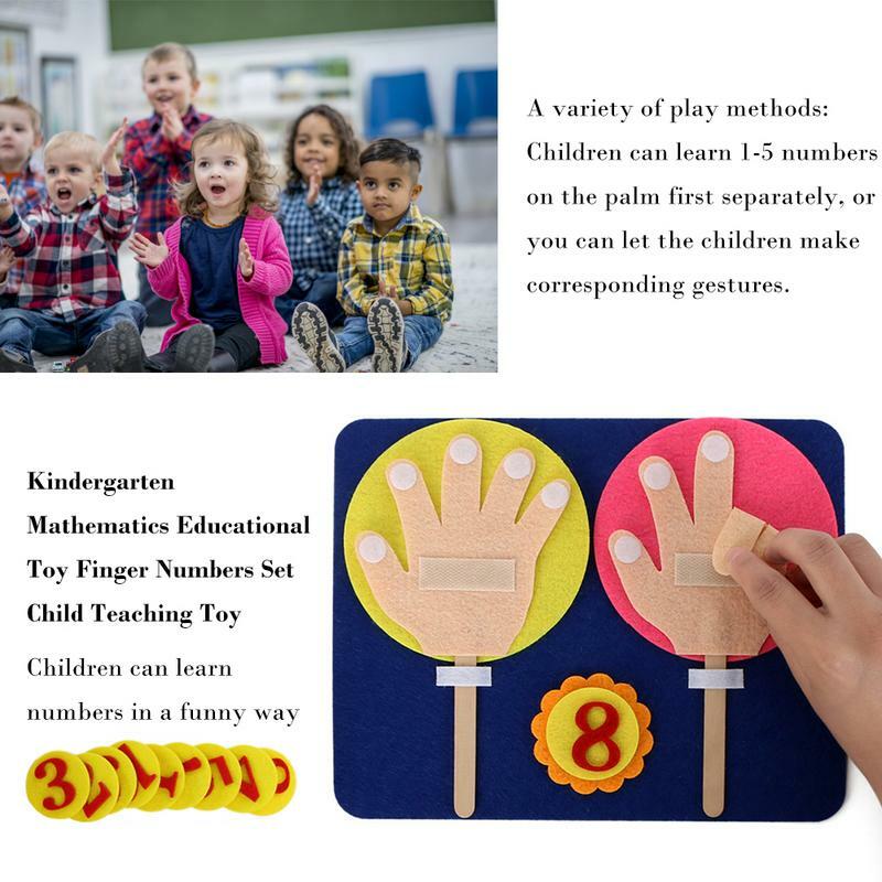 رياض الأطفال الرياضيات لعبة تعليمية أرقام الاصبع مجموعة لعبة تعليم الطفل
