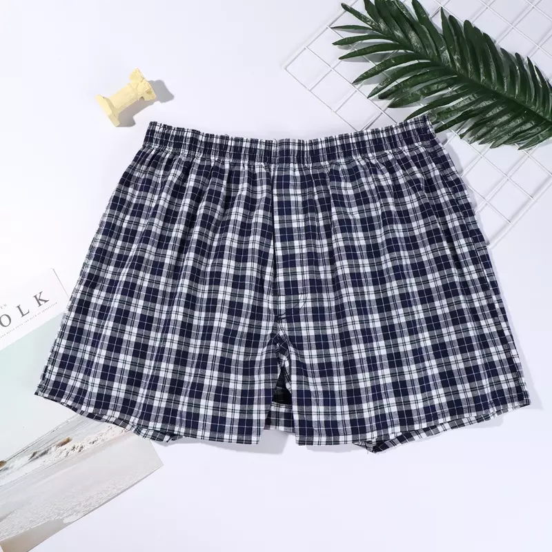 Men's Striped Boxers Shorts Breathable Home Boxers Male Comfortable Cotton Underwear Arrow Pants Hombre Sleeping Shorts Printed