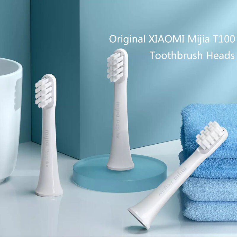 Original mijia t100 substituição escova de dentes cabeças mijia t100 escova de dentes elétrica oral profunda limpeza cabeças