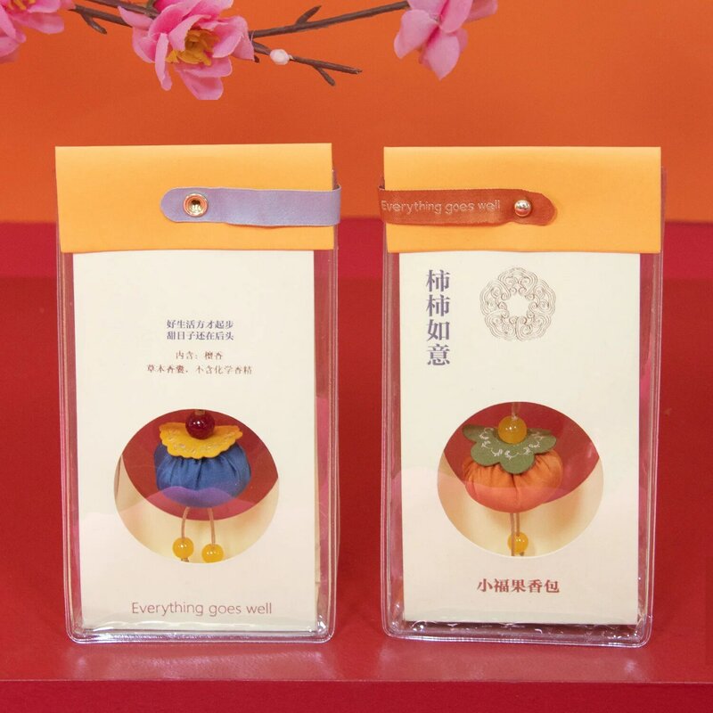 Mini Sachet Chicken Crowing Persimmon Lucky Pendant Persimmon Sachet Safety Bag and Persimmon Luck Bag in the Scenic Area