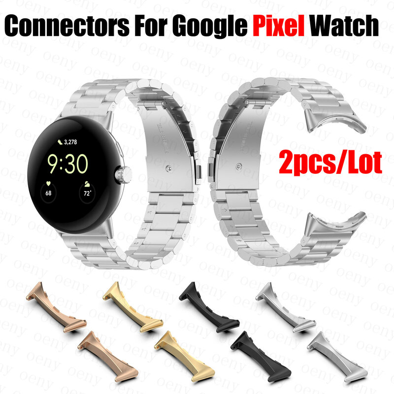 2 unidades/lote conector de Metal para Google Pixel Watch Band, adaptador de reloj inteligente para Pixel Watch, accesorios compatibles con ancho de banda de 20mm