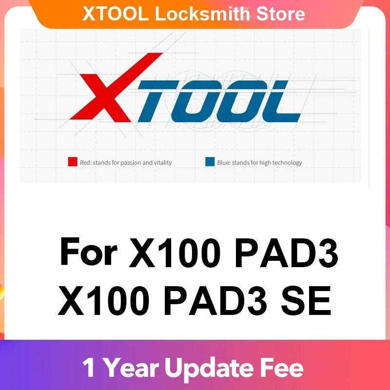 XTOOL-Tarifa de actualización para X100 PAD3/X100MAX/IK618 D7 D8 D9, programador de llaves, un año de tarifa de actualización, 2024