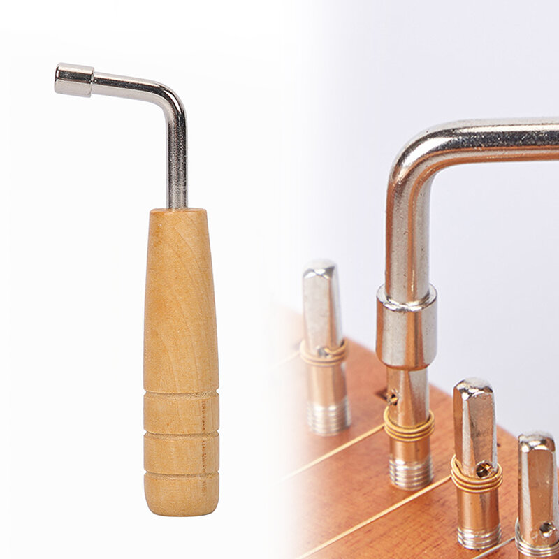 Klucz do strojenia liry harfy Tuner dźwignia Tuner narzędzie do regulacji drewniany uchwyt w kształcie litery L kwadratowy klucz do liry narzędzia do naprawy