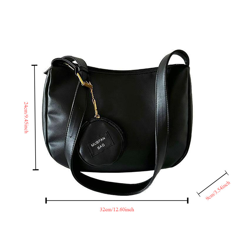 2024 PU Advanced Sense Tote Bag borsa per bambini Versatile alla moda borsa a tracolla a tracolla per pendolarismo minimalista di grande capacità