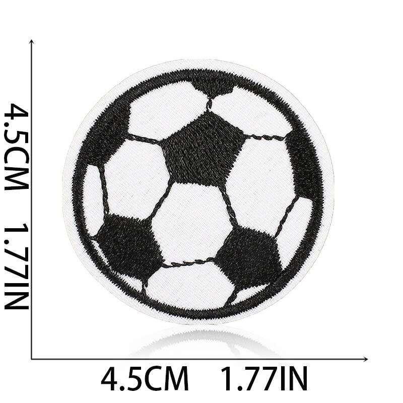 Hot DIY Label Football Badge Cartoon Embroider Patch for Clothing Hat Bag Pants Jean Fabric Sticker Emblem Decoration Embroidery
