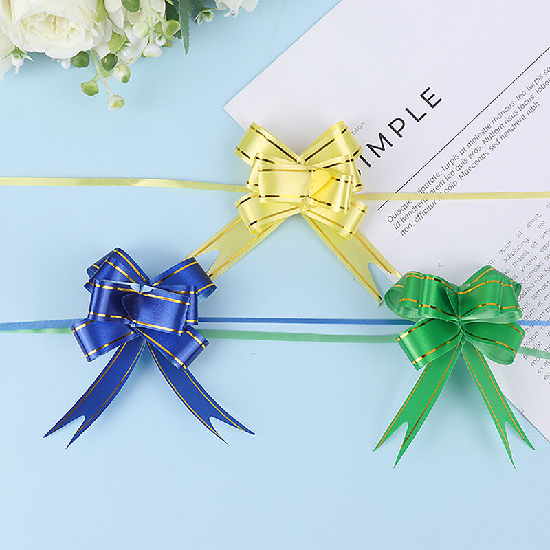20 Pcs Ribbon Pull Bows Gift Knot Ribbon Wedding Gift Decoration Gift Wrapping Bows Packing Car Decor