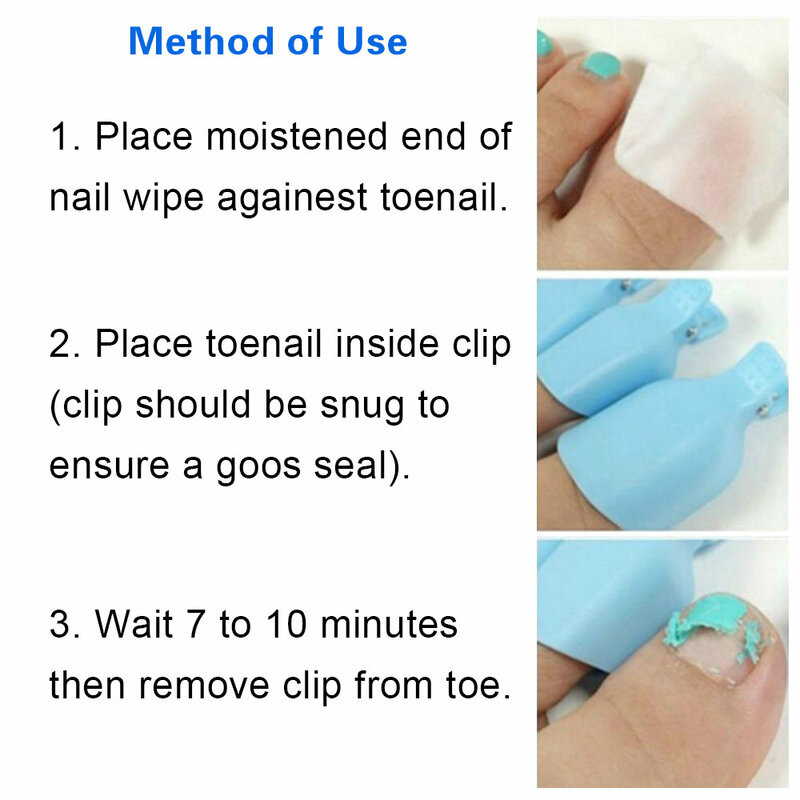 Pinzas de plástico para uñas, 5/10 piezas, acrílico, removedor semipermanente de esmalte de Gel UV, desengrasante para uñas