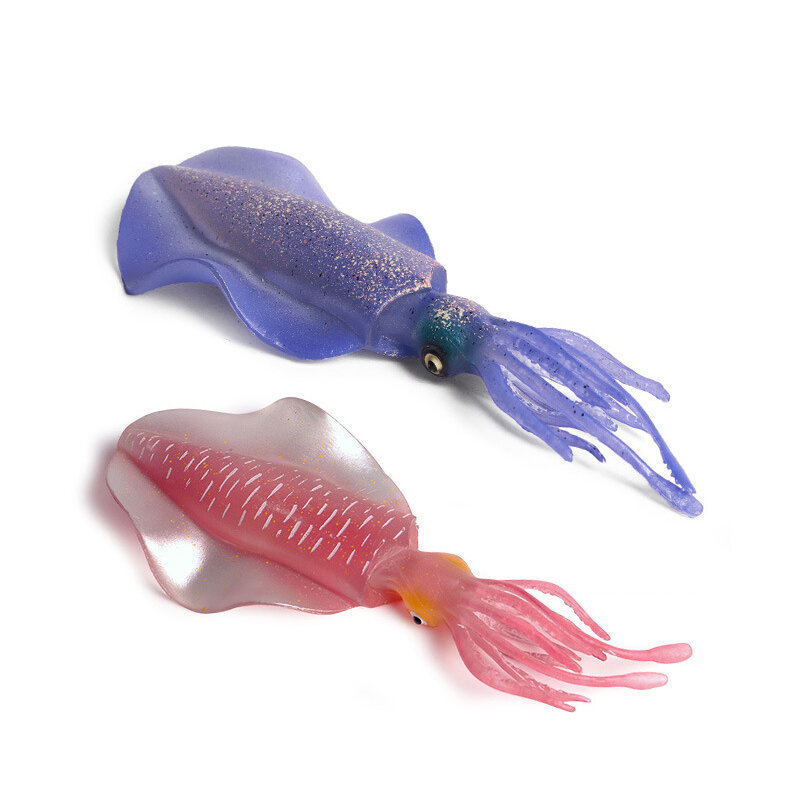 Hot Sale Marine Animal Model Figurines Toys Simulation Squid Octopus Jellyfish Screw PVC Action Figure Kids Educational Toy Gift