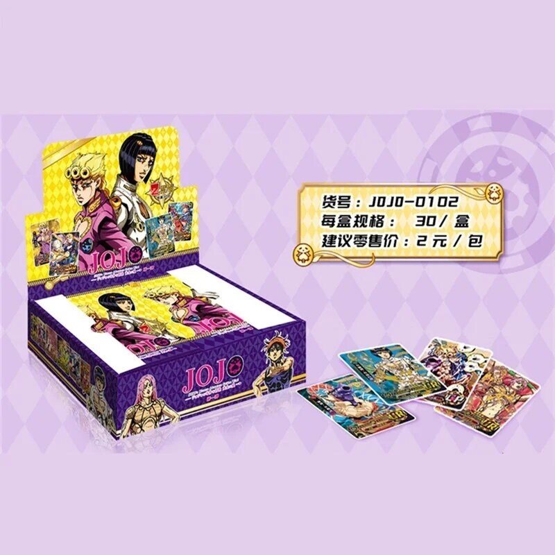 Cartão de coleção jojo bizarro aventura personagem kujo jotaro kakyoin noriaki japonês cartoon jojo cartão de brinquedo para crianças jogos