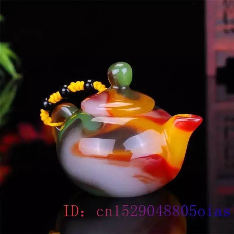 Jade Teapot Sculptures Figurines Charms Gift Luxury Designer Fashion Pendant Women Gifts for Men Cute Jewelry