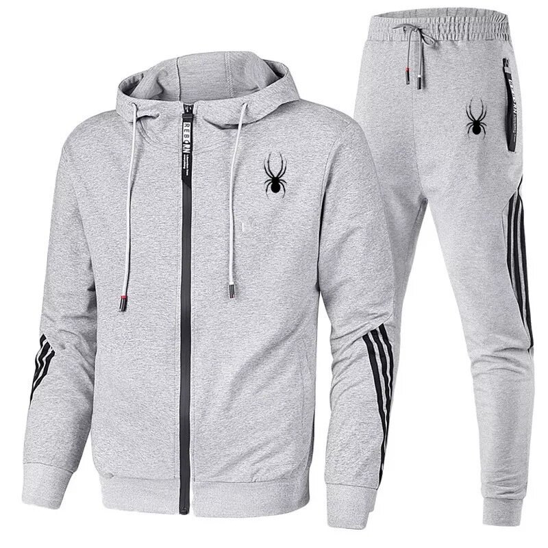 Spring Autumn Men Tracksuits Sets Long Sleeve Hoodie+jogging Trousers 2 Piece Fitness Running Suits Sportswear Casual Clothing