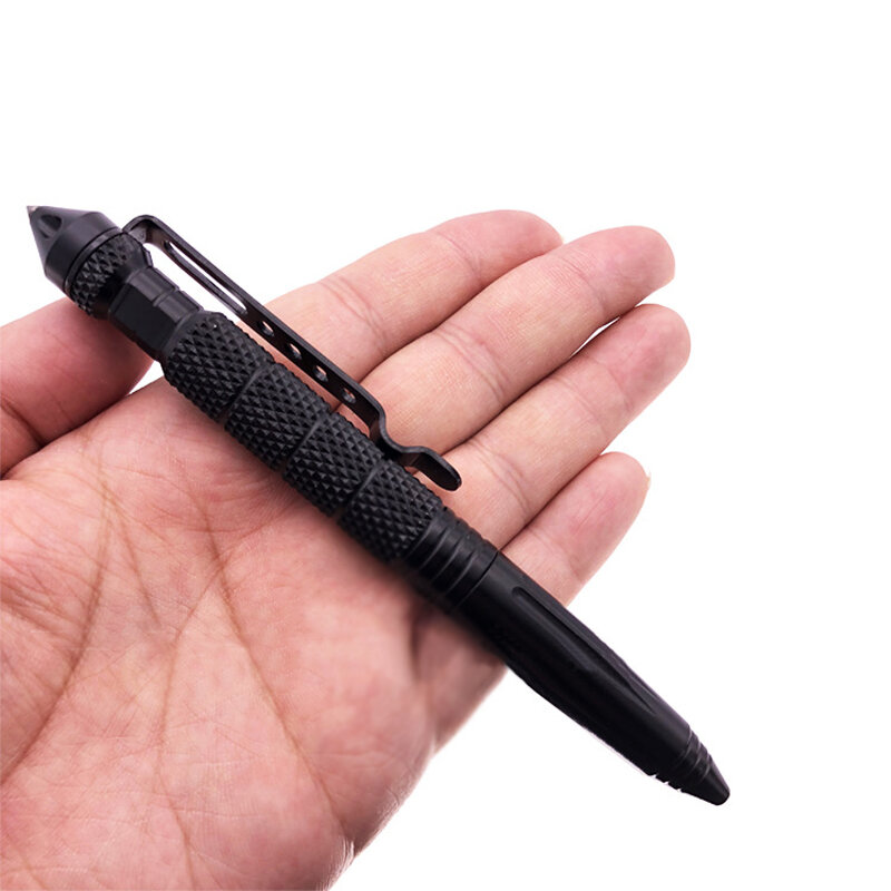 유리 브레이커 펜, EDC 군사 전술 펜, 다기능 야외 자기 방어, 알루미늄 합금 비상 보안 생존 도구