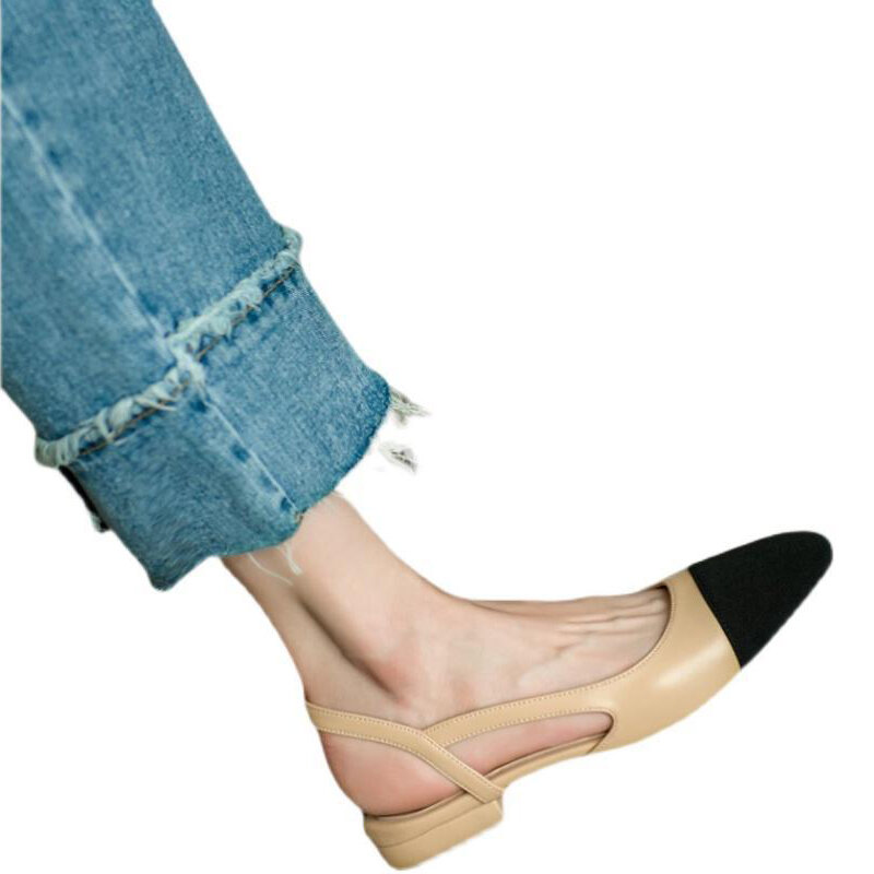 لينة الأحذية الجلدية للنساء ، الصنادل ، مسطحة القاع ، جوفاء ، كعب سميك ، اللون ، 32-42