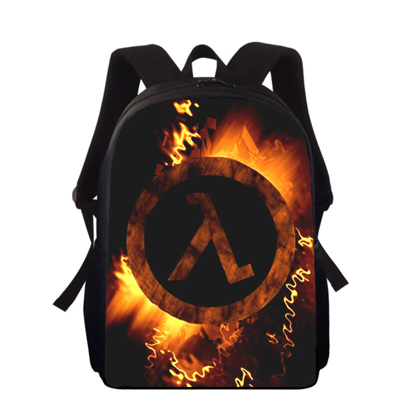 half life HL game 15” 3D Print Kids Backpack Primary School Bags for Boys Girls Back Pack Students School Book Bags