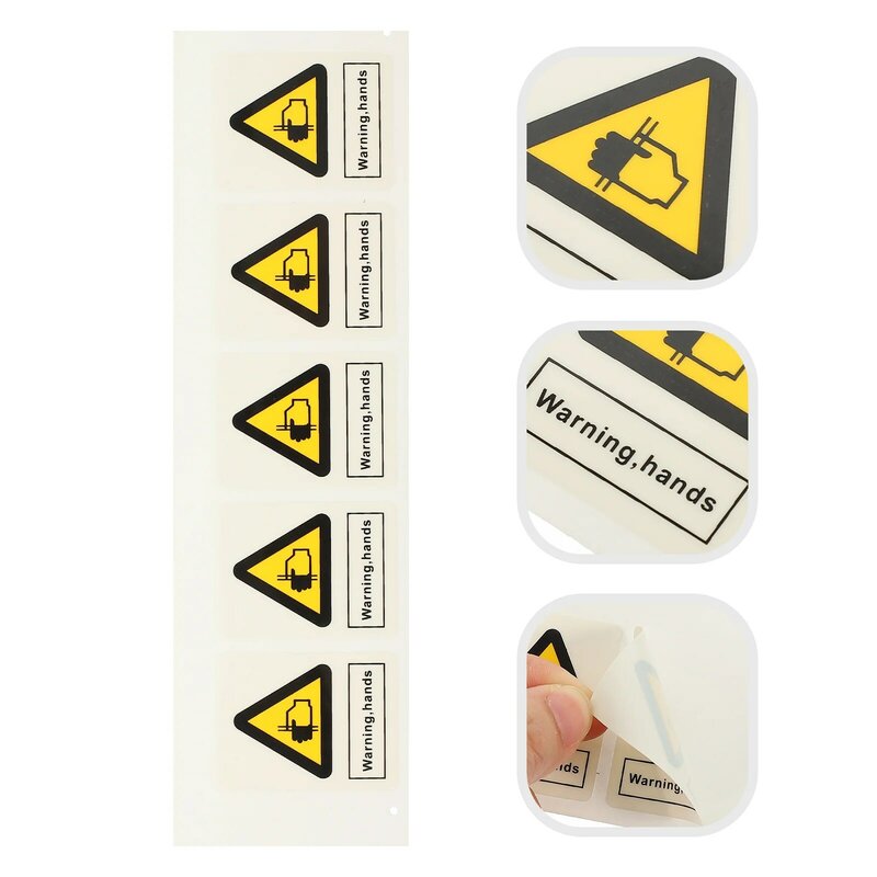 Etichette elettriche adesivo attrezzature meccaniche adesivi di avvertimento segno di frantumazione manuale