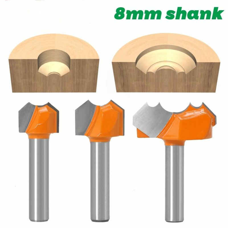 Carbide Router Bit High Efficiency Multi-purpose 8mm Handle Milling Cutter Engraving Machine Woodworking Tool