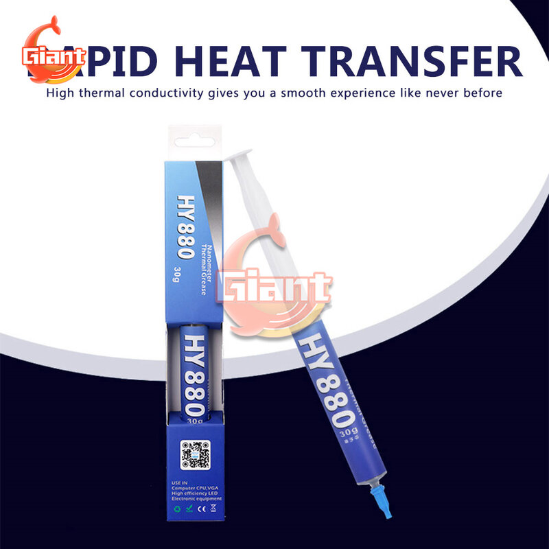 Pasta térmica 5.15w da placa gráfica da pasta do composto da graxa térmica de hy880 30g para o diodo emissor de luz da cpu