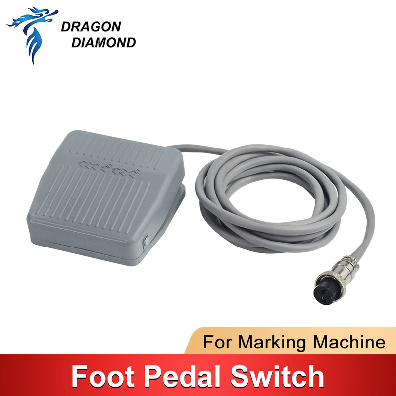 Dragon Diamond Footswitch Foot Momentary Control Switch Electric Power Pedal for Laser Marking Machine