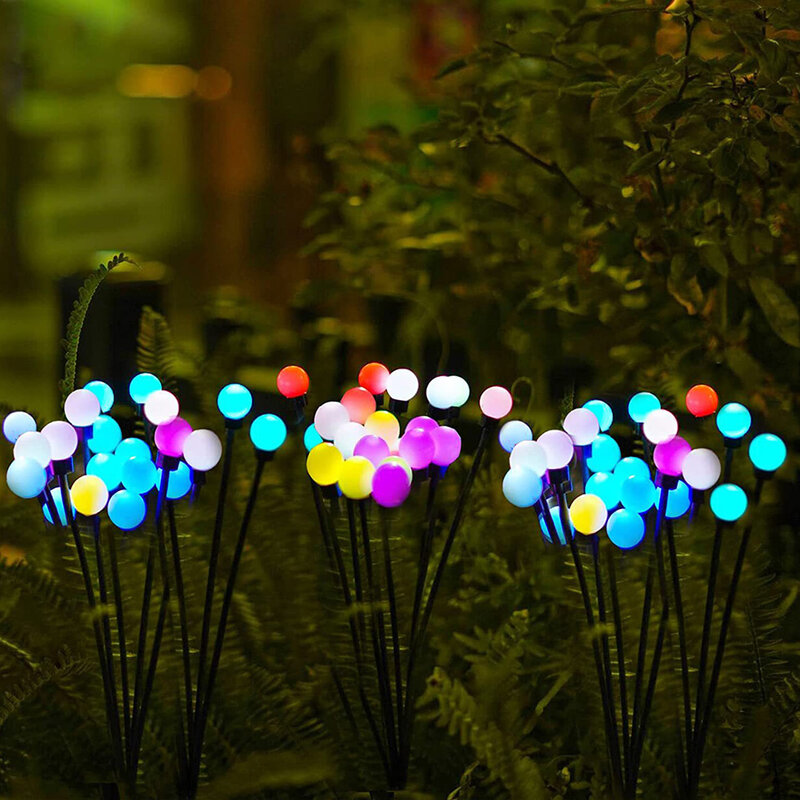 Lampu LED Surya Lampu Lanskap Luar Ruangan Lampu Taman Kunang-kunang Kembang Api Lampu Surya Tahan Air Lampu Natal Dekorasi Taman