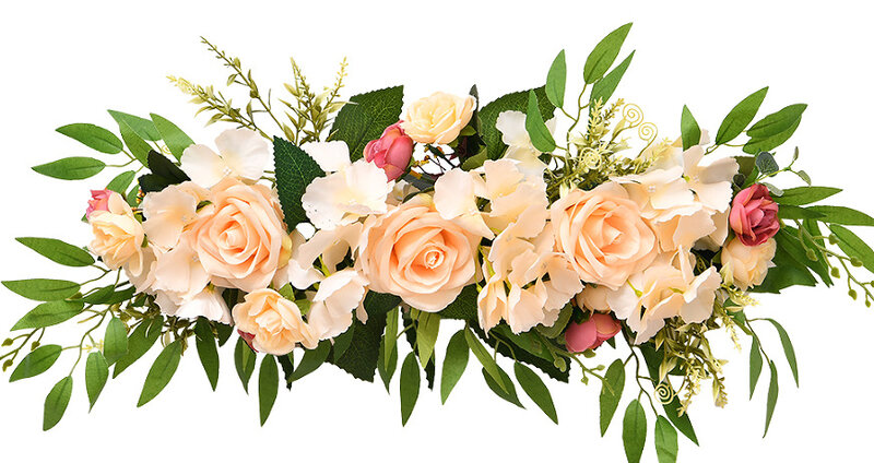 Hilera de flores artificiales para decoración de pared, Fondo de Rosa Artificial, centro de mesa, arco de Wed, escenario Floral, bricolaje, novedad