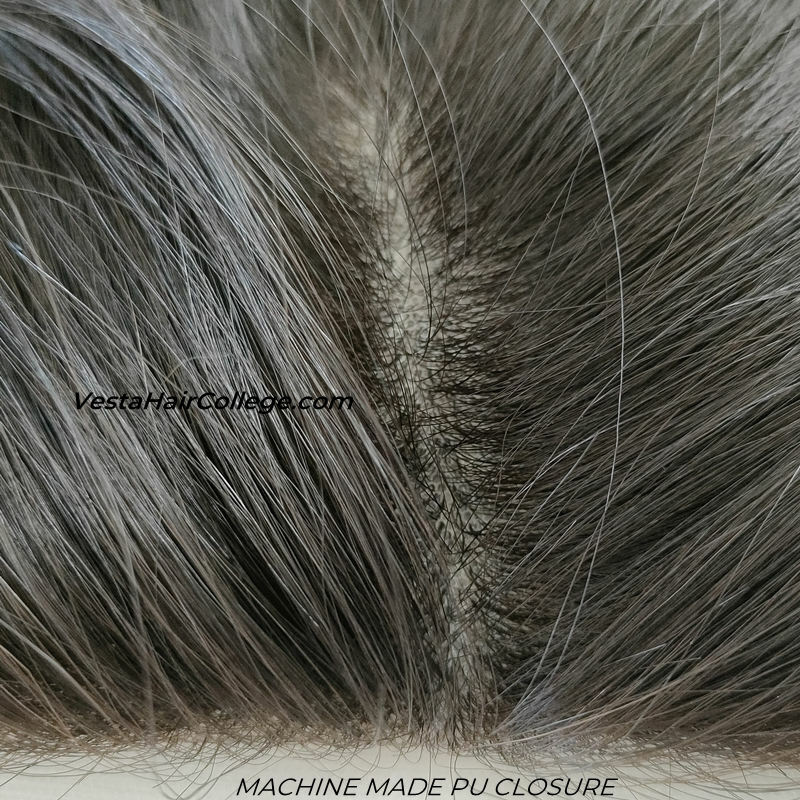 Tecido super fino e macio da pele do plutônio, perucas injetadas do topper do fechamento, fita invisível em extensões do cabelo, 0.2mm