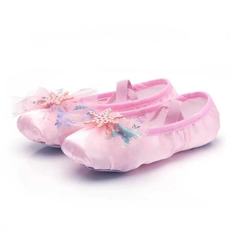 Chaussures de Ballet à semelle souple pour filles, chaussures de danse de princesse pour enfants, griffe de chat, ballerines chinoises