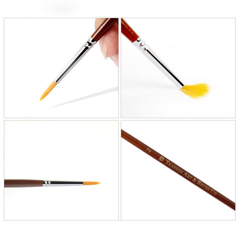 7 pz/set dettagli professionali pittura in miniatura disegno pennelli per unghie penna per pittura a olio acrilico