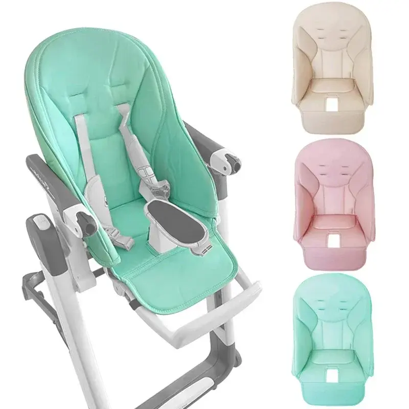 New Baby Chair Cushion PU Oxford Seat Leather Cover Kids Growth Chair Seat Cushion Dinner Chair Case Children Dining Accessories