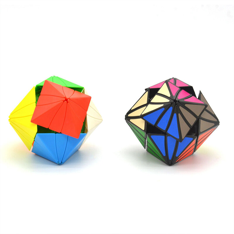 Cubo de olho de águia de fibra carbono cubo mágico colorido adesivo velocidade magico cubo cérebro teaser brinquedos educativos para crianças cubos mágicos