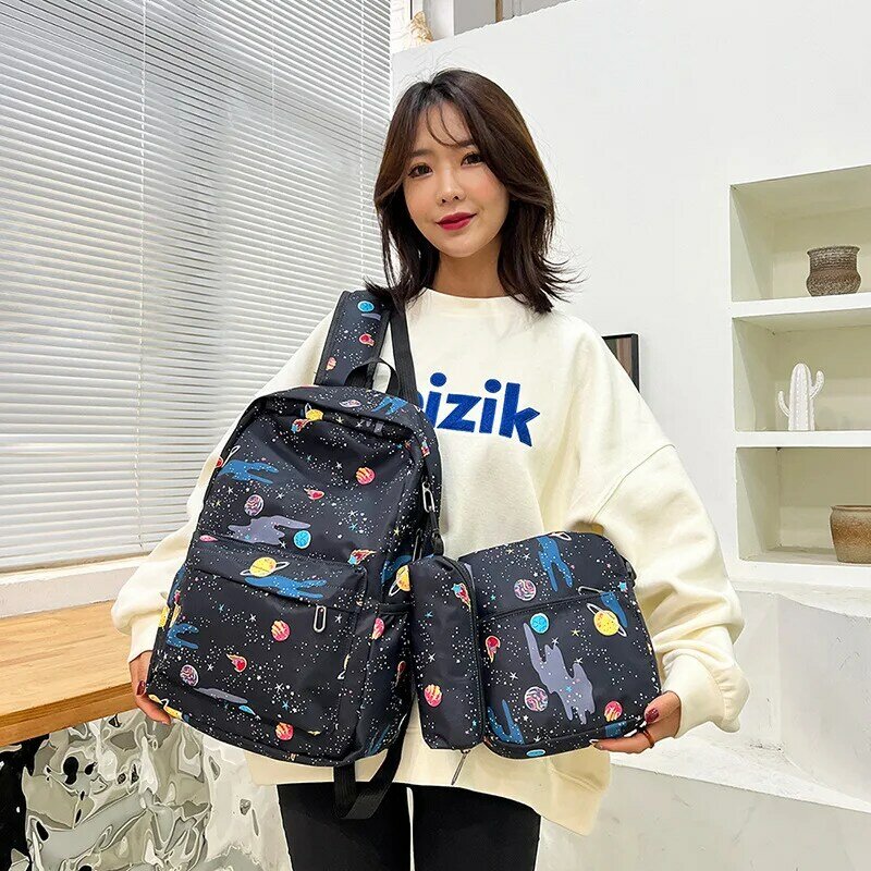 Модные милые легкие Мультяшные рюкзаки для девочек-подростков, школьный рюкзак с карандашом