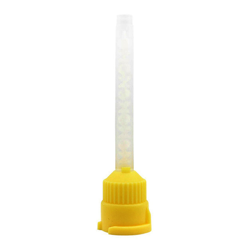 50 teile/paket 78mm Abdruck misch spitzen temporäre Silikon kautschuk Spender Misch kopf Zahnarzt Werkzeuge gelb