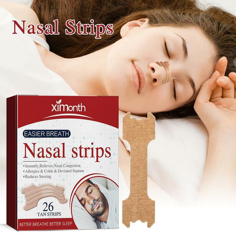 26Pcs Breathe Nasal Strips Right Way Stop Snoring Anti Snoring Strips Easier Better Breathe Health Care